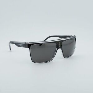 CARRERA 22/N 07C5 M9 Sunglasses Black Shield Frame, Polarized Grey Lenses
